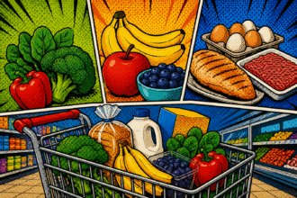3-3-3 grocery basket