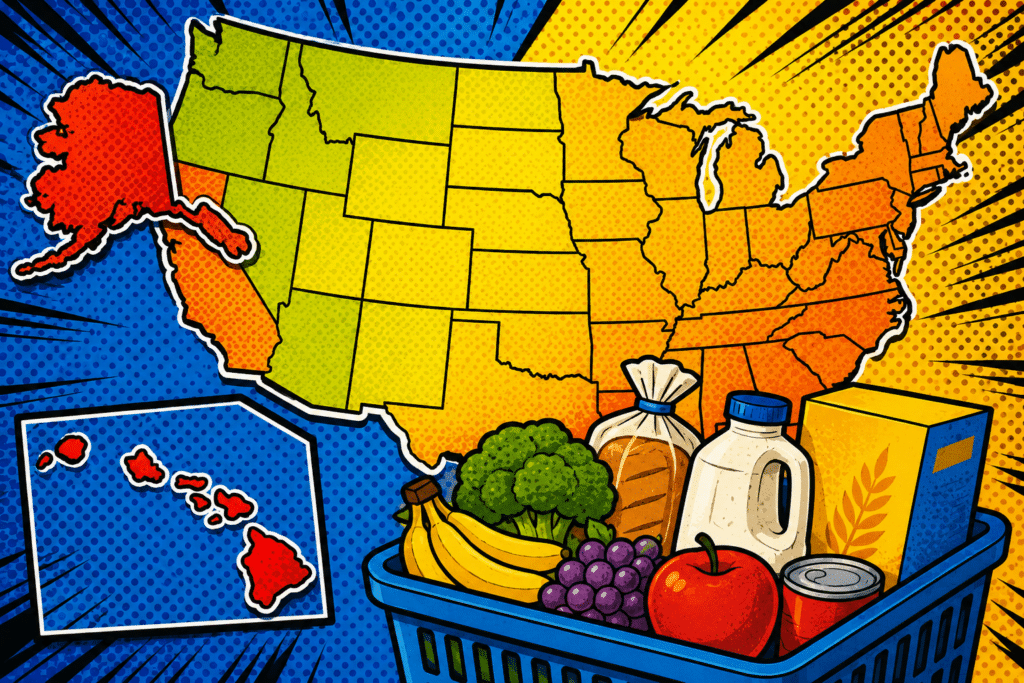 which state has the most expensive grocery prices