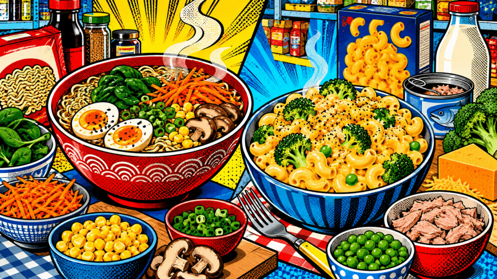 eat ramen or mac and cheese every day