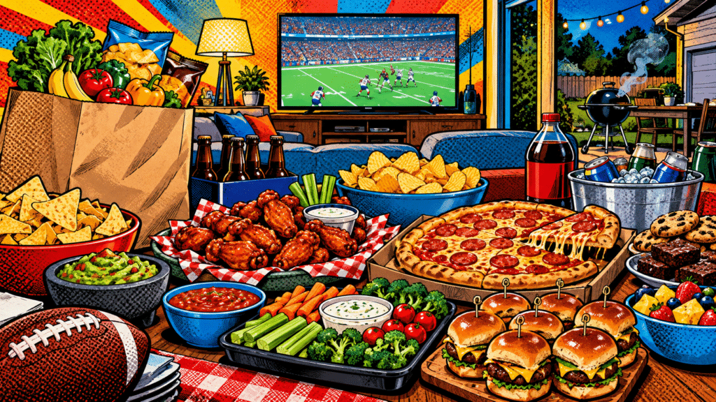 football watch party grocery merchandising